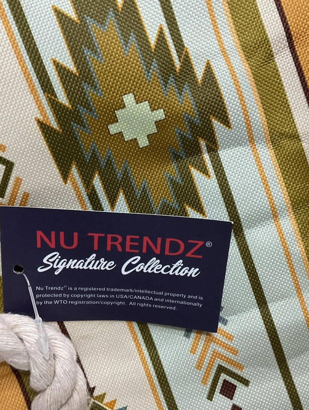 NU Trendz Southwestern Geometric Tote Bag with Rope Handles